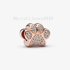 Pandora Sparkling Paw Print Charm